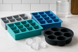 Silicone dinosaur ice trays with fun frozen shapes