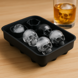 Skull ice trays silicone mold for clear slow-melting ice