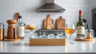 Photo-style image for "5 Best Cocktail Ice Trays for Perfect Whiskey Stones and Craft Drinks" showing best cocktail ice trays for perfect whiskey stones and craft drinks