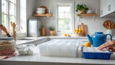 Photo-style image for "Free Ice Tray Buying Guide" showing free ice tray buying guide