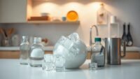 Photo-style image for "How to Make Clear Ice at Home: Directional Freezing Explained" showing how to make clear ice at home