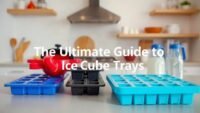 Photo-style image for the article "The Ultimate Guide to Ice Cube Trays: Materials, Shapes and Uses" showing the ultimate guide to ice cube trays